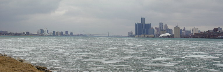 Links=Windsor, Rechts=Detroit.