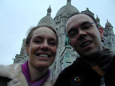 Uw twee hartendieven voor het heilig hart, omgeven door 30000 toeristen (niet op de foto).